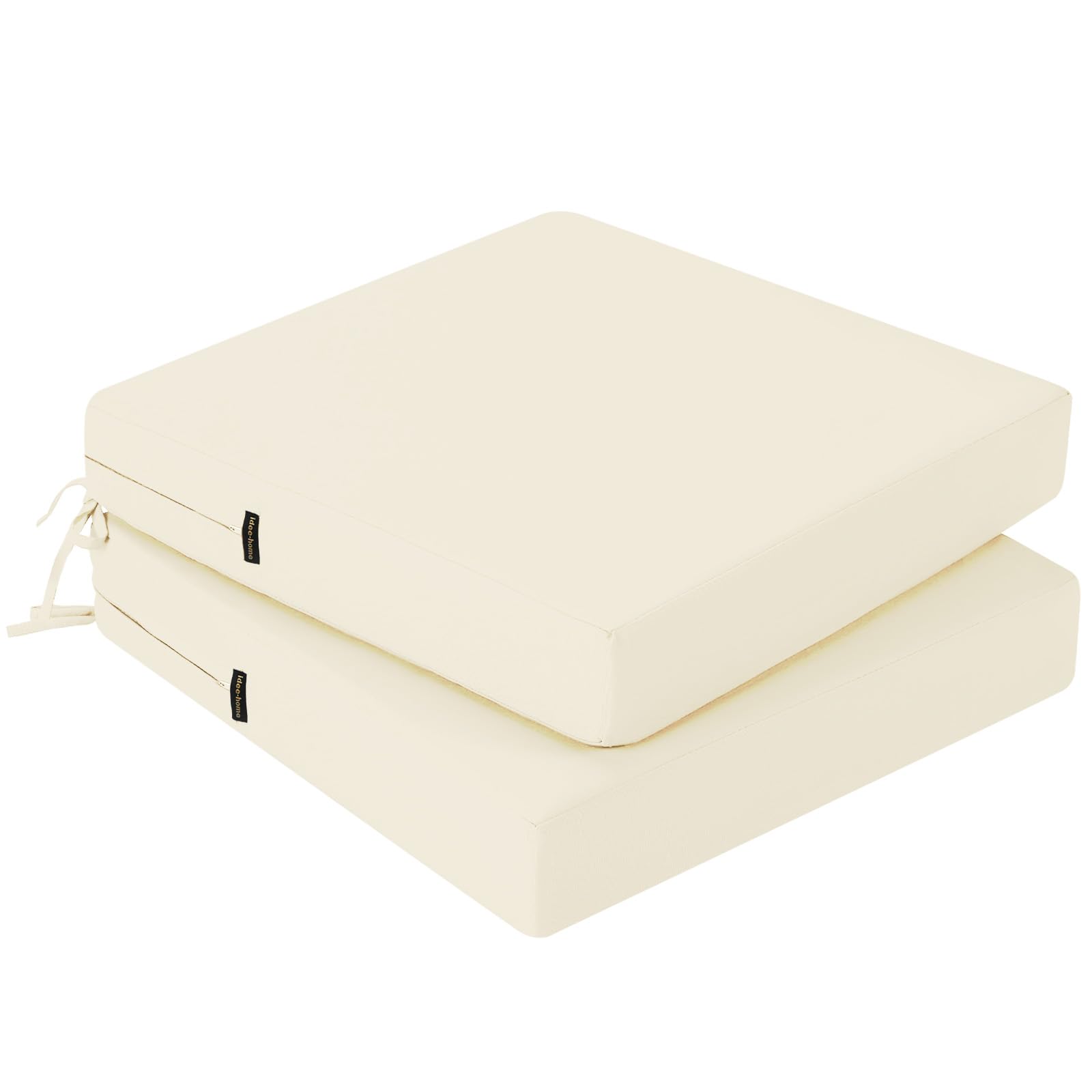 PRIMEPATIO Outdoor Chair Seat Cushions Set of 2, Thick 7cm
