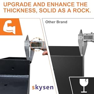   SKYSEN-Pergola-Bracket-Kit-Wood-Gazebo-Brackets-Kit-3-Way-and-4-Way-Right-Angle-Corner-Bracket-for-4X-4-Actual-356-X-356-Lumber-with-Post-Base-Kit-Blackpb-3t-4t-6d