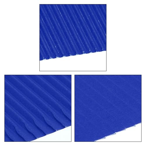 Image of uxcell 10pcs Corrugated Cardboard Paper Sheets,Dark Blue,14 inch x 10inch,for Craft and DIY Projects