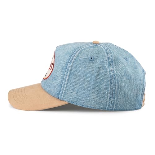 Image of AMERICAN NEEDLE Rainier Beer Patch Unisex Adjustable Snapback Baseball Hat