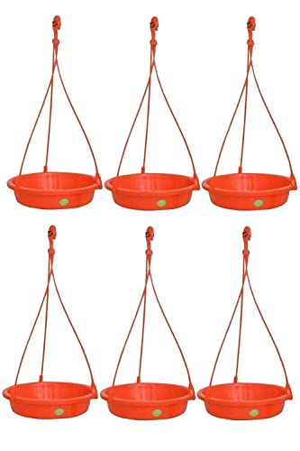 Image of Bird Feeder Bowl, Birds Water Feeding Bowl with Hanging Hook, Bath tub for Cage and Garden Birds. (25x5 Cm) Pack of 2