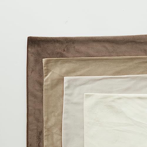 GONOVE Cushion Covers 40cm x 40cm Soft Velvet Colorful Plain Pillowcase Set of 4 Square Decorative Throw Pillow Cover for Home Sofa Bed Chair Neutral Series - Image 4