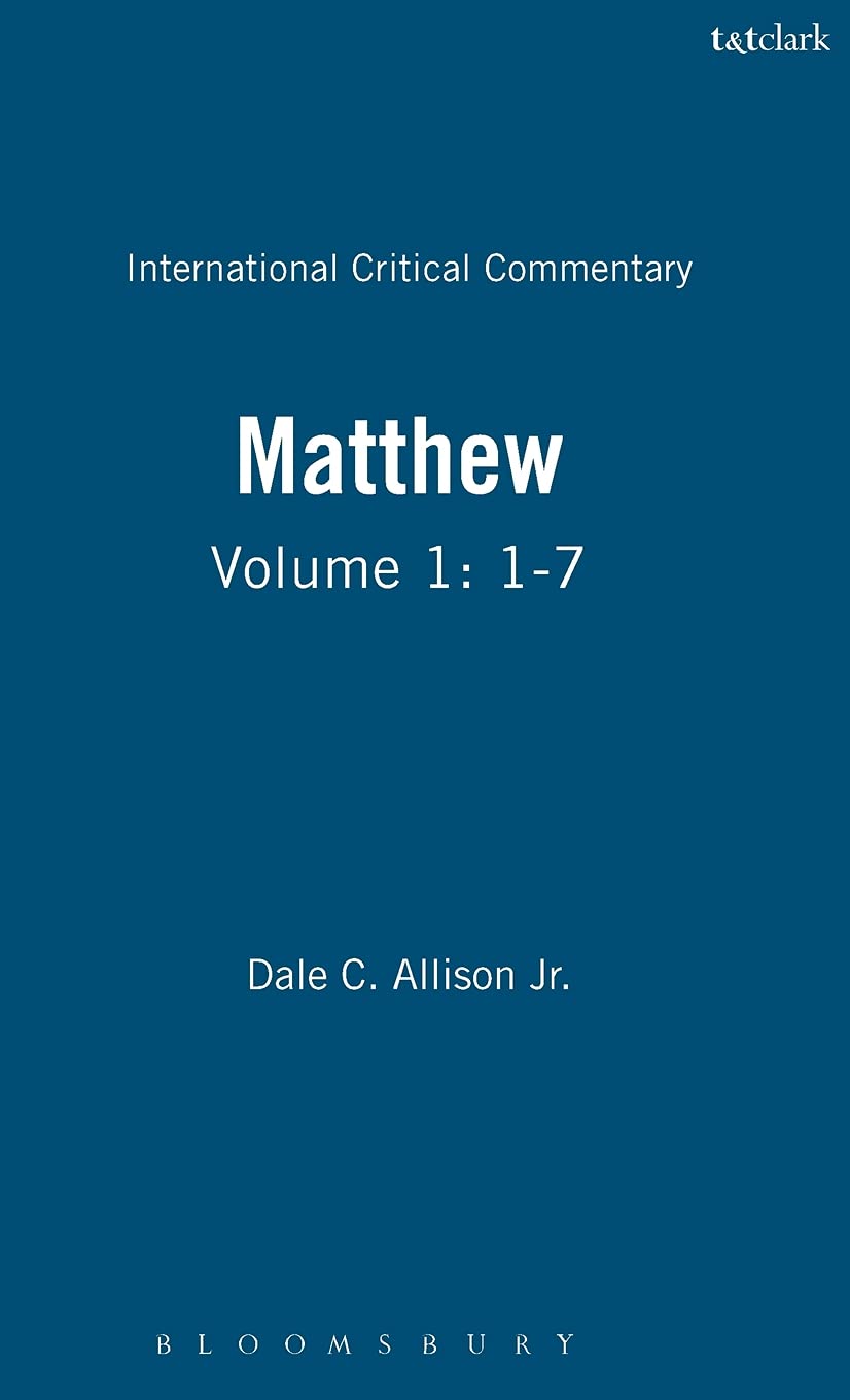 Photo 1 of A Critical and Exegetical Commentary on the Gospel According to Saint Matthew (The International Critical Commentary, Vol. 1)