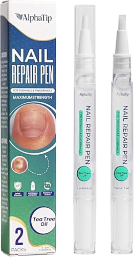 Extra Strength Nail Repair Pen – Restores Damaged, Thick or Discolored Nails with Natural Oils & Undecylenic Acid – Nail Support Formula – 2 Pack