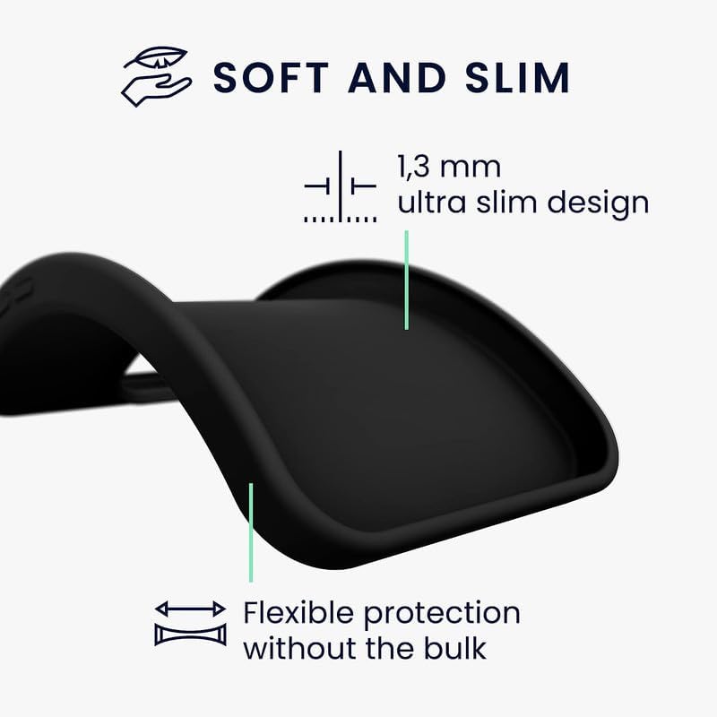 Image of FitSmart Shockproof Silicon Flexible Back Cover for Samsung Galaxy M56 5G - Black