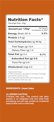 Image of NRIP Premium International Omani Dates 200g | Khajur, Khajoor | Dry Fruits | Healthy Snacks | Dry Dates | No Preservatives