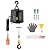 Happybuy 2-in-1 1100 lbs Electric Hoist Winch, 1500W Portable Power Crane, 22.9 ft Lifting Height, 13 ft/min with Wired Remote, for Garage, Warehouse, Factory Lifting & Towing