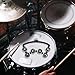Healeved Drum Mount Tambourine with 12 Silver Jingles for 13-14 Inch Snare Drum Hand Bell Percussion Instrument Suitable and Live Performance