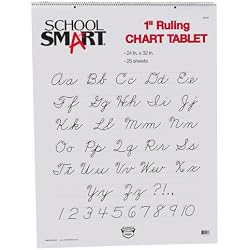 School Smart Chart Paper Pad, 32 x 24 Inches, 1-1/2 Inch Rule, 25 Sheets