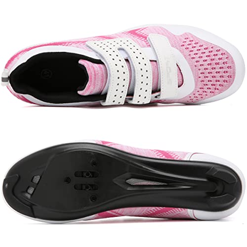 Image of Unisex Cycling Shoes Compatible with Peloton Indoor Riding Road Bicycle with Delta Cleats Outdoor Pedal Bike Shoes