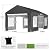 Raysfung Carport 12X20FT, Heavy Duty Car Port with Sidewalls, Carports Canopy, Portable Garage with Sandbags & All-Season Tarp, Outdoor Shelter for Car, SUV, F150, Truck, Boat (Gray)
