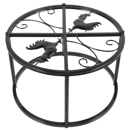 Mangeoire à poulets support métallique anti-rouille de jardin