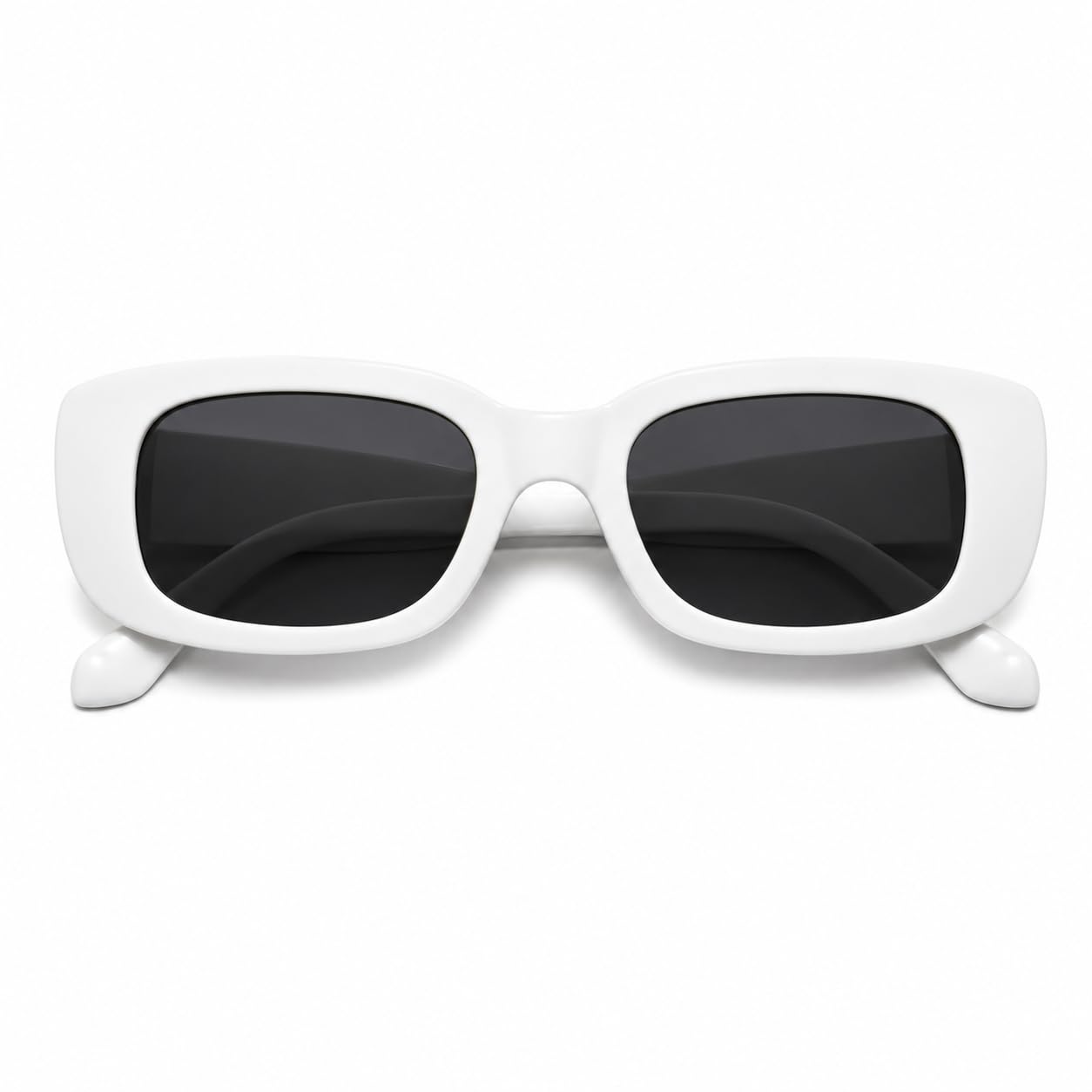 Rectangular Sunglasses with UV400 Protection, Black Frame-picture-43