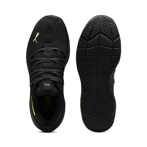 PUMA Puma Mens Softride One4all Cross Trainer, Puma Mens Black-Lime Pow-Cool Dark Gray, 10