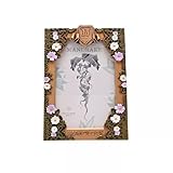 Warner Bros - Marco de fotos de herbología de Harry Potter, 4 x 6 pulgadas, diseño floral con escudo de Hogwarts, tema de mandrágora, exhibición de pie de mesa