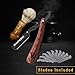 BEAUTICONE Straight Razors for Men, Straight Edge Razor, 100 Single Edge Blades, Stainless Steel, Barber Razor for Men's Shaving, Barber Shaving Knife, Wooden, Swinglock