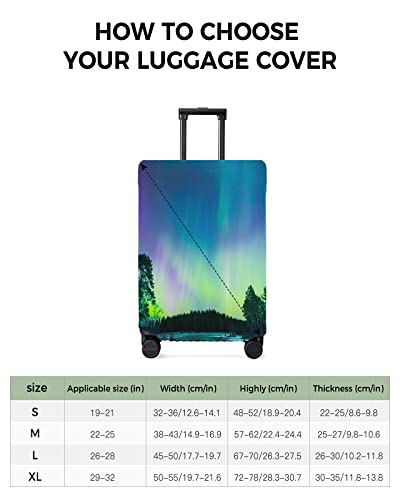 Travel Luggage Cover Large Suitcase Cover Fit for 26-28 Inch Luggage Luggage Protector Suitcase Cover Scratchproof Colorful Aurora in the Sky Luggage Cover Protector for Suitcase3