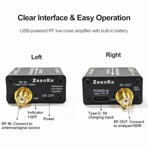 Image of AURSINC ZK05-BM Low Noise Amplifier 100kHz-6GHz, 24dB Gain LNA Preamplifier