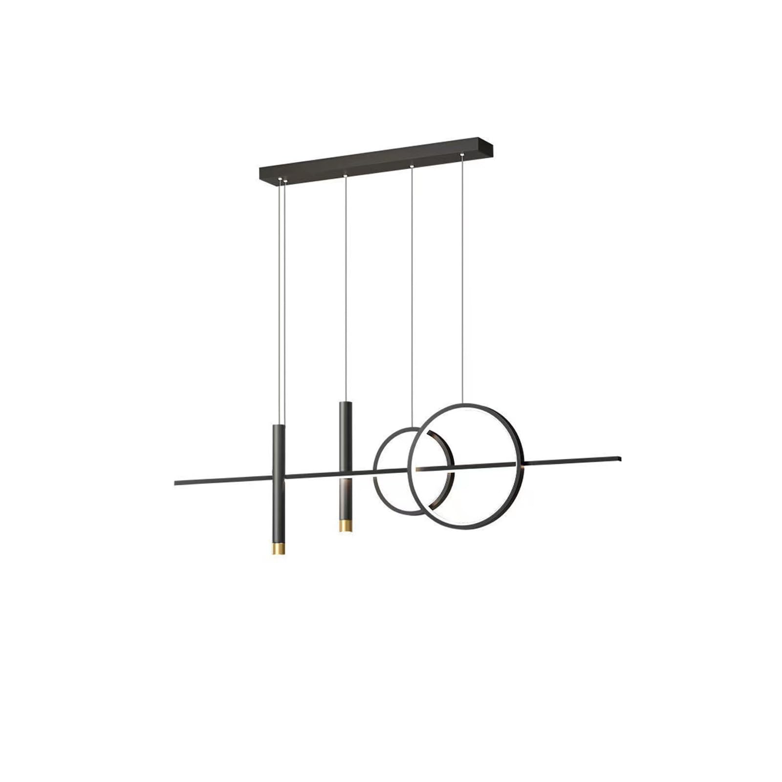 Grands lustres à intensité variable au design noir contemporain