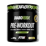 Ftw pré-treino diabo verde sabor: frutas amarelas - pote 300g -