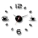 Produktbild TOPmountain DIY Wanduhr, 3D Spiegel Aufkleber große Wanduhr, rahmenlose Moderne stille Uhr für Zuhause/Büro/Schule, Anzahl Clock Dekorationen