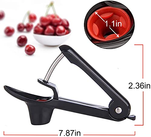 Cherry Pitter,Cherry Seed Remover Olives Pitter Tool, Cherries Corer Pitter Tool With Space-Saving Lock Design,Multi-Function Fruit Pit Remover For Making Cherry Jam ( Stainless Steel / Heavy-Duty) #TOP4