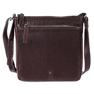 8.25 Inch Genuine Leather Crossbody Sling Bag for Women – Trendy Casual Office Bag with Adjustable Strap