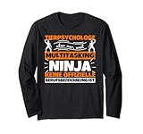 Tierpsychologe Multitasking Ninja lustig Langarmshirt