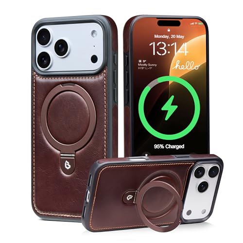 Étui en cuir pleine fleur iPhone 17 Pro Max fait main luxe