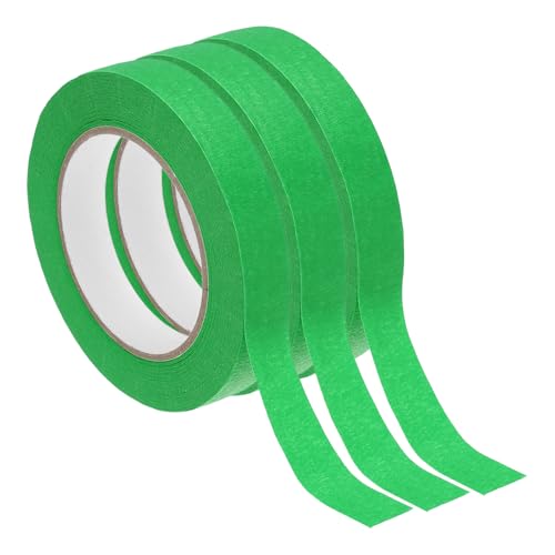 Image of PATIKIL Masking Tape 1 Inch x 55 Yard, 3 Roll General Purpose Adhesive Painting Tape Painters Tape for Arts Crafts Label, Green