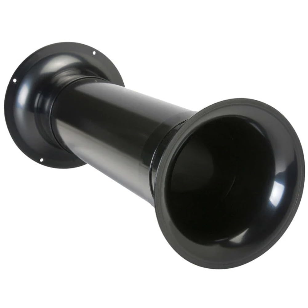 GK SOUND KIT SET PER AEROPORT, da 10 cm con 2 flange curve e tubo reflex per subwoofer, cassa, per auto, casa, spl, colore nero, 1 kit