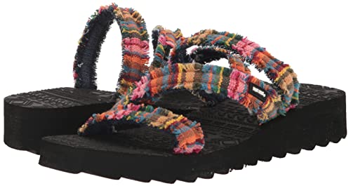 Muk Luks Women's Wave Riptide Sandals, Multi Stripe, 8 #TOP6