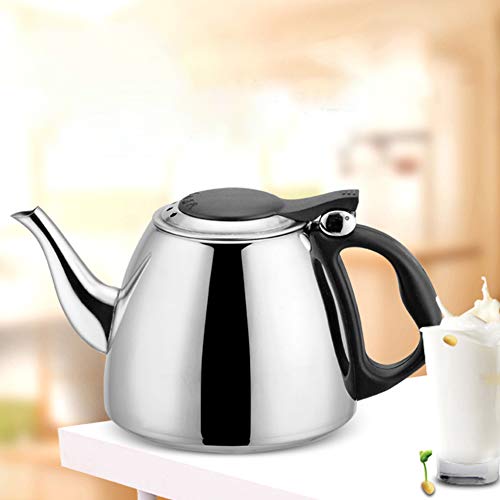 Fridg 1.2L Stainless Steel Flat Bottom Induction Cooker Kettle Fast Heat Conduction Coffee Pot Silver #TOP2