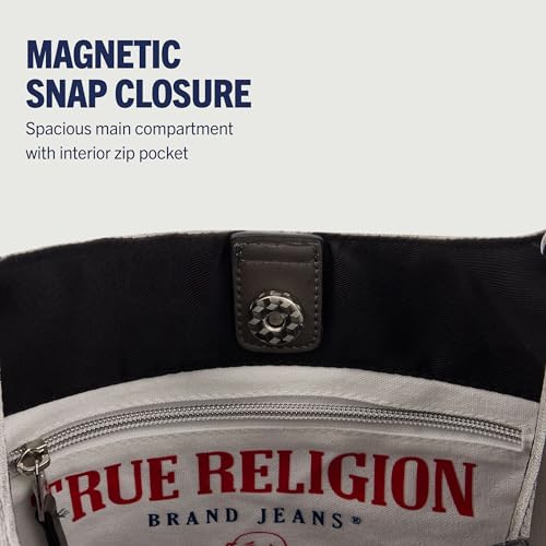 Image of True Religion Women's Shoulder Bag Purse, Hobo Handbag with Front Pockets