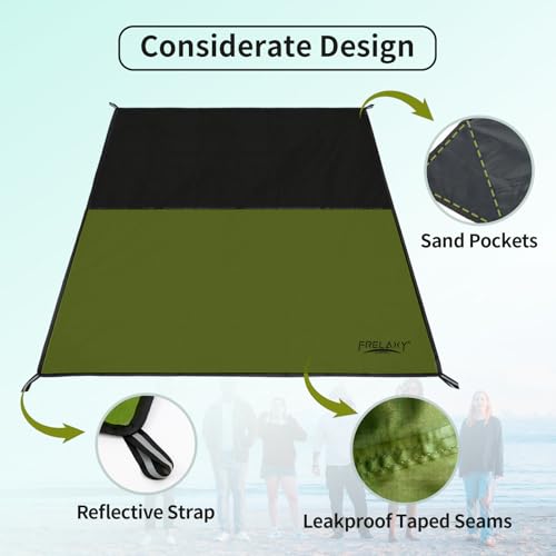 Frelaxy FY-32 Pocket Picnic Blanket, Waterproof Beach Blanket, Compact Camping Blanket, Lightweight Outdoor Blanket thumb #2