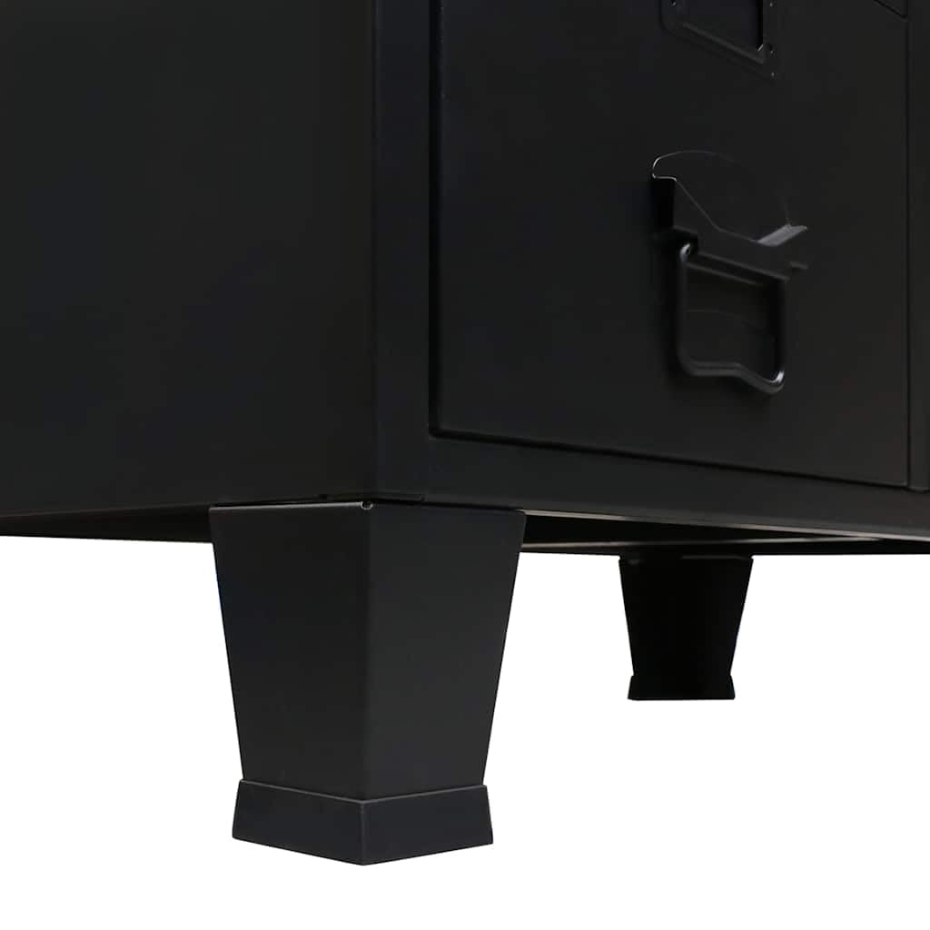 vidaXL Armadio in Metallo Stile Industriale 67x35x107cm Nero Schedario Ufficio