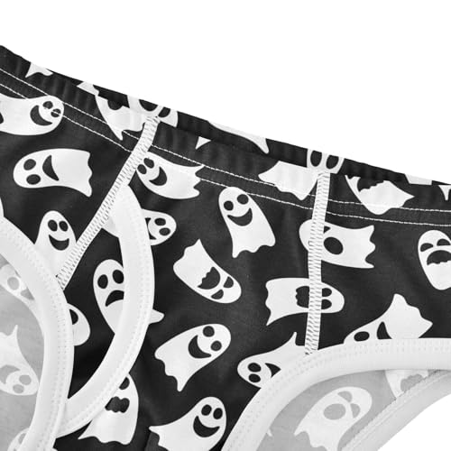 Cotton Little Boys Briefs Soft Ghost Black White Toddler Underwear4