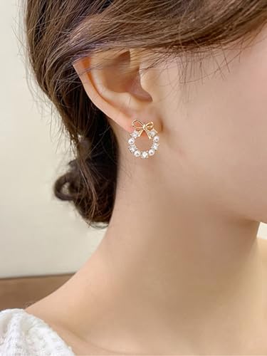 Image of Gold Plated Korean Stud Earrings Set of 12 with Folding Jewelry Box | Western & Modern Earring Gift Box for Women & Girls.