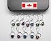 12 Numbered STITCH MARKERS for Knitting and Crochet, Progress Keepers. Locking, Removable, Crochet Earrings