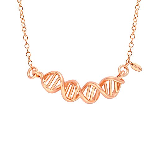 SENFAI DNA Chemical Formulas Symbol Charm Pendant Necklace 18 (Rose Gold) SENFAI DNA Chemical Formulas Symbol Charm Pendant Necklace 18" (Rose Gold)