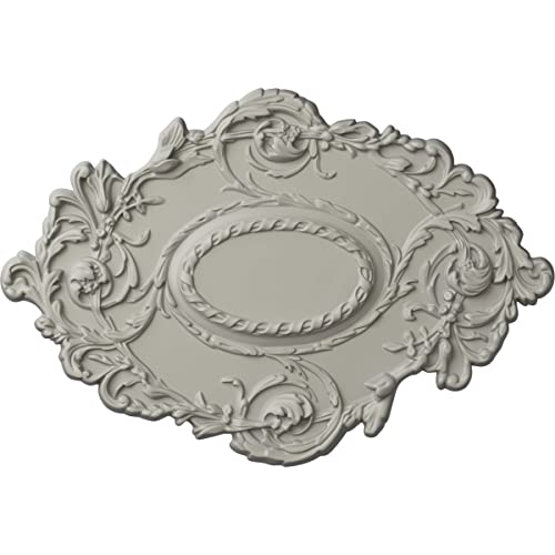 Ekena Millwork CM30KIPCF 30 3/8"W X 20 3/4"H X 1"P Kinsley Flowing Leaf Ceiling Medallion , Cream
