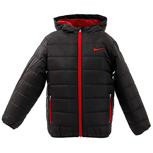 Nike Kids Boy's Quilted Jacket (Little Kids) Black 7 Little Kids