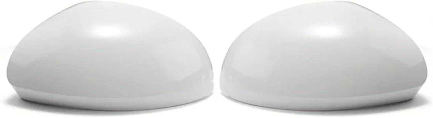 Compatible For Tiguan Replacement Rearview Side Mirror Cover Wing Cap Exterior Case Trim (Color : White)