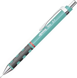 rOtring Tikky-Druckbleistifte in Pastellfarben | HB 0,7 mm | Sea Blue | mit angenehmem gummiertem Soft-Touch-Griff | 12 Stück