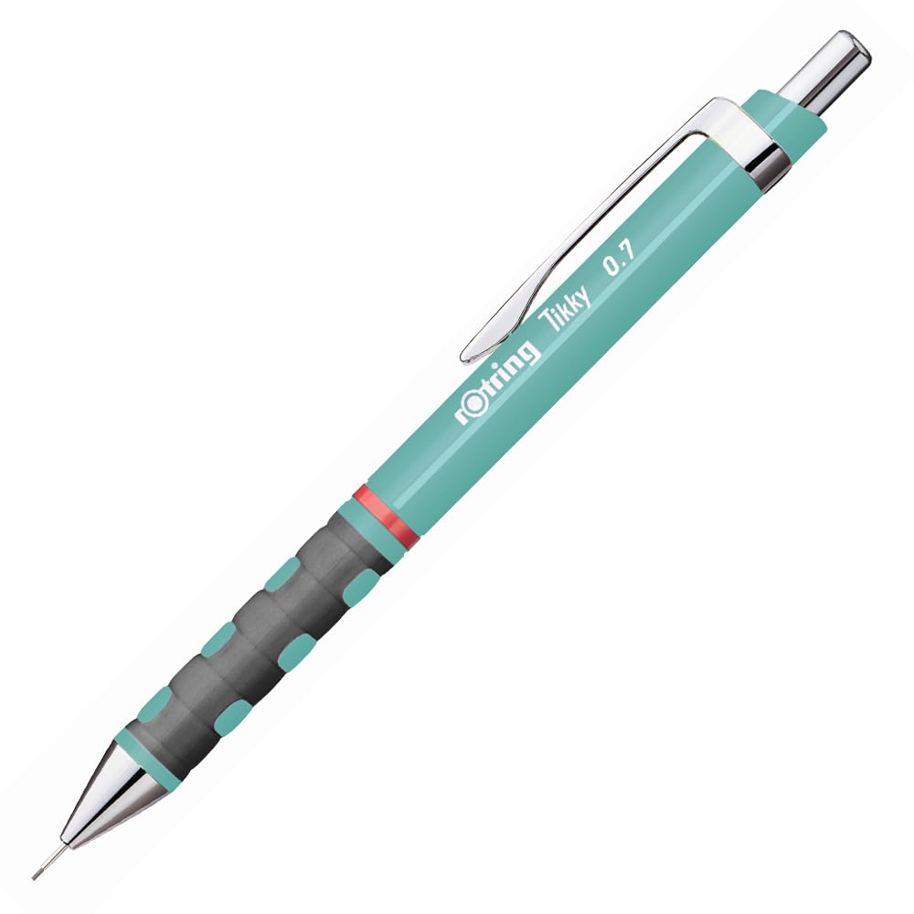 rOtring Tikky Pastel Mechanical Pencils | HB 0.7 mm | Sea Blue | with Comfort Rubber Grips | 12 Count