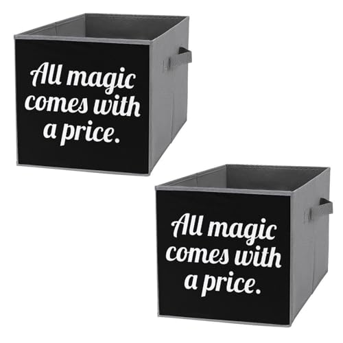 All Magic Comes With A Price Foldable Closet Organizers And Storage Bins Stackable Cubes Basket with Handles