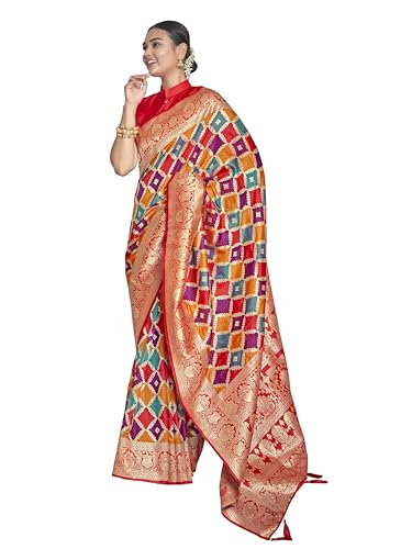 MANOHARI Women's Trendy Banarasi Woven Saree with Heavy Jacquard ...