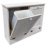 Sawdust City Double Tilt-Out Garbage Bin (Old - Cottage White)