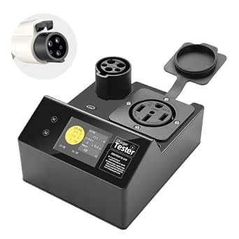J1772 EV Charger Tester, Portable Type 1 EVSE Station Tester with Resistive Load & Vehicle Simulator