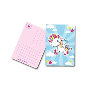 Folat 65048 – Eenhoorn Uitnodigingen – 8 stuks,Veelkleurig